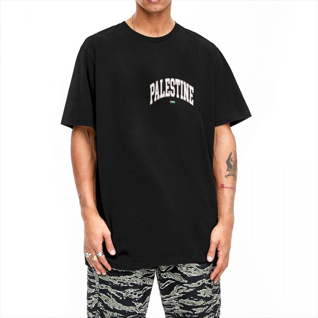 Палестинская футболка с флагом Палестины, летняя, Y2K, ретро, хлопковая, в стиле хиппи, для мужчин, с коротким рукавом, повседневная одежда