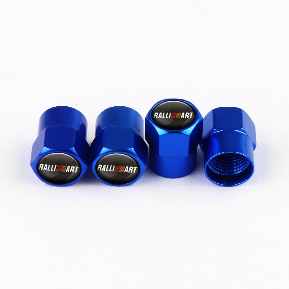 4Pcs Car Styling Tire Valve Stem Caps For Ralliart Logo For Mitsubishi Asx Lancer L200 Pajero Sport Attrage Xpander Mirage