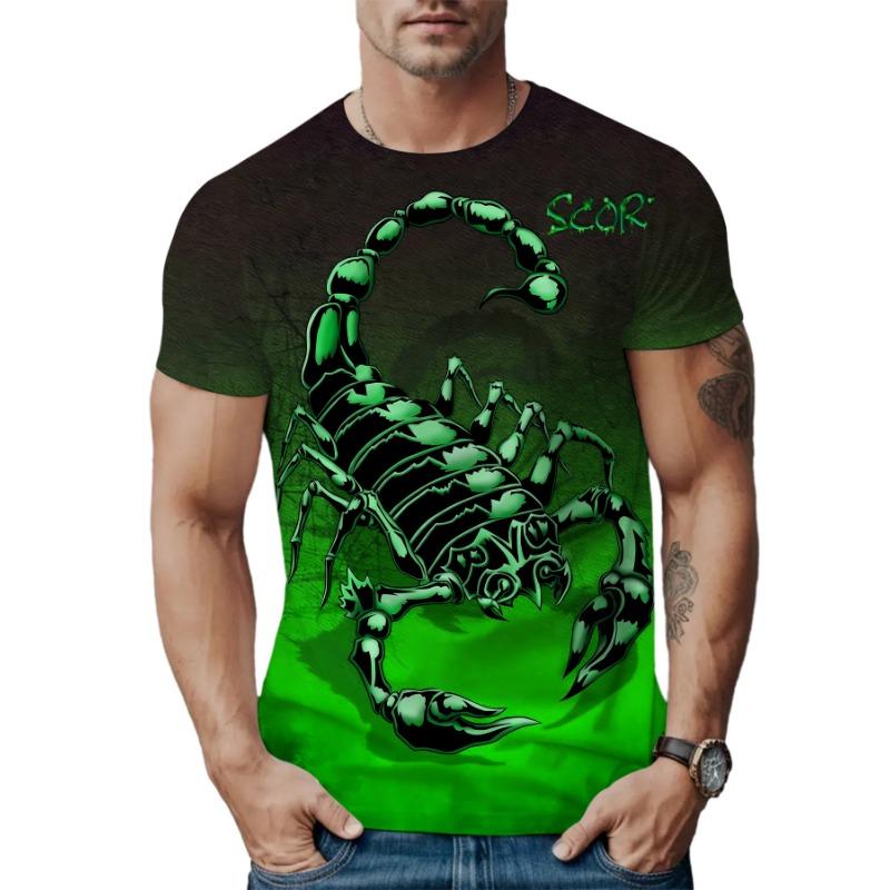 Летний топ с круглым вырезом и 3D-принтом, модные трендовые повседневные футболки с короткими рукавами для мужчин