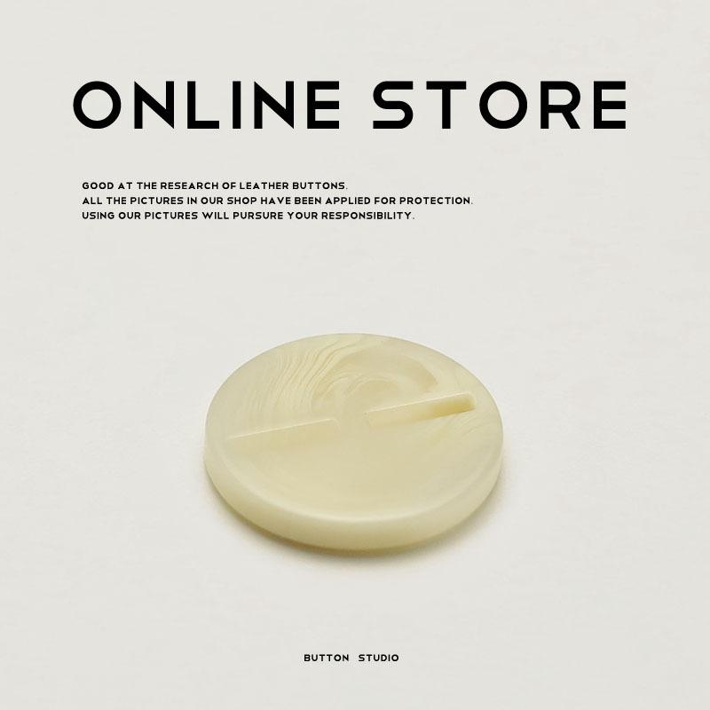 5pcs Two-hole long-eyed buttons, beige sticks, autumn and winter clothing, resin buttons, double-sided nylon coat clothing buckles