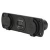 3 In 1 Charger Socket Panel Dual USB Outlet Panel Cigarette Lighter Socket LED Digital Voltmeter