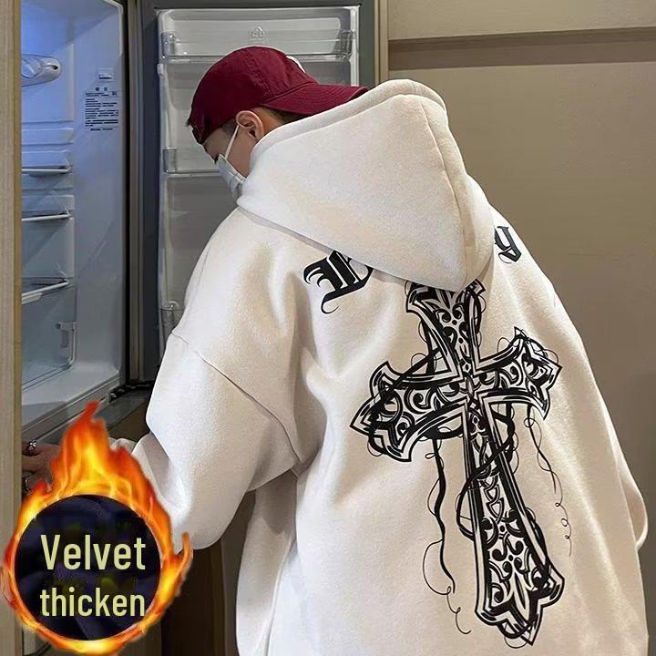 Мужская модная свободная толстовка с капюшоном - универсальная куртка на весну/осень