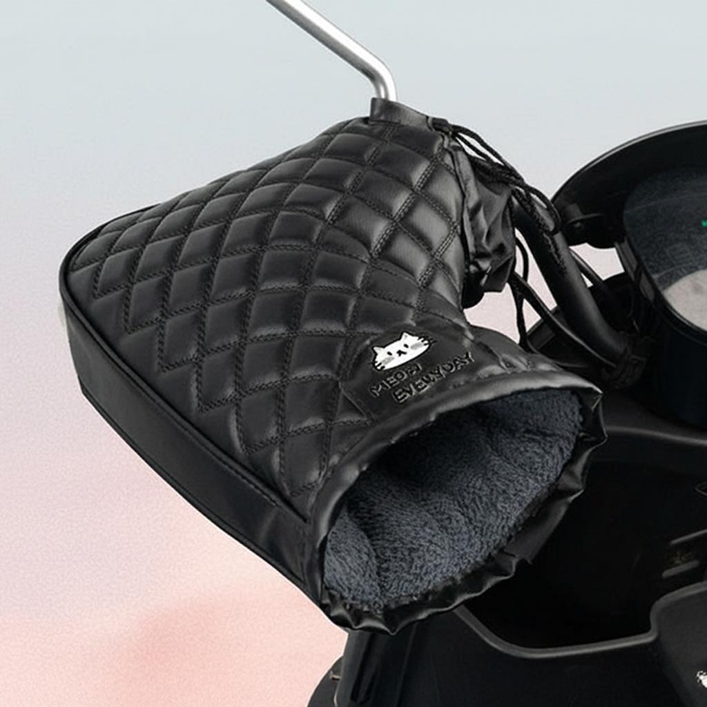 Зимние флисовые чехлы на руль мотоцикла, ветрозащитные, водонепроницаемые, теплые, для защиты рук, для электровелосипеда, скутера, 1 пара