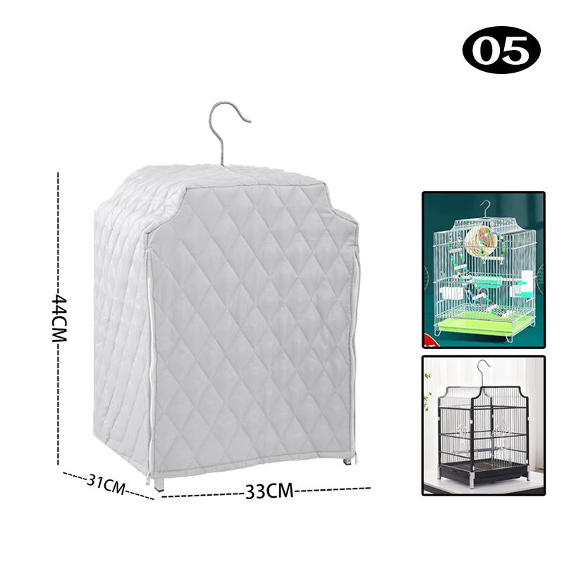 Зимний теплый чехол для клетки для птиц, хлопковый стеганый чехол для клетки, навес, защита от дождя, аксессуары для клетки для попугаев