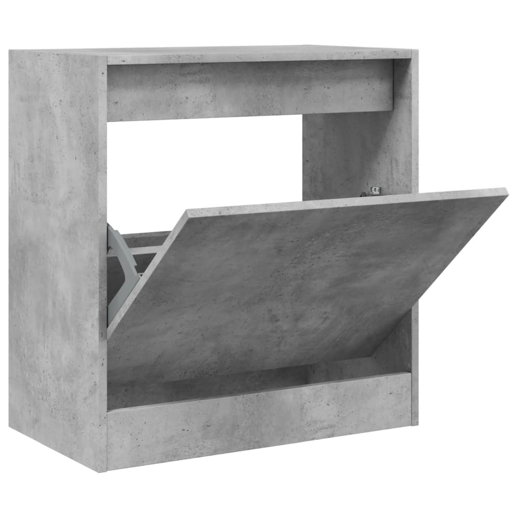 Shoe Cabinet Concrete Grey 60 x 34 x 63.5 cm Engineered Wood