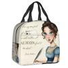 Jane Austen Insulated Lunch Bags for Women Jane Austen Writing Book Resuable Cooler Thermal Bento Box Work School Travel