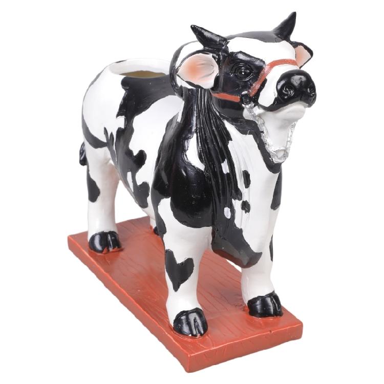 Креативный диспенсер для ликера в форме быка для бара, декантер для вина, скульптура животного из смол ручной работы со стабильным деревянным основанием