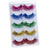 2 Box Exaggerate Colored False Eyelashes Lashes Extension 3D Curled Lashes Shiny Eyelashes  Women