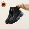 Platform Cotton Shoes Women's Winter Velvet Thickened Snow Boots 2024 New Casual High-top Bread Shoes Board Shoes Women's Q501