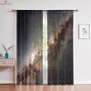Dreamy Starry Sky 3d Printed Curtains Polyester Fiber Bedroom Living Room Kitchen Window Decoration Curtains 2 Pieces