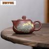 150ml Boutique Yixing Purple Clay Teapots Artists Handmade Taihu Lake Stone Pot Raw Ore Purple Mud Kettle Zisha Tea Set For Tea
