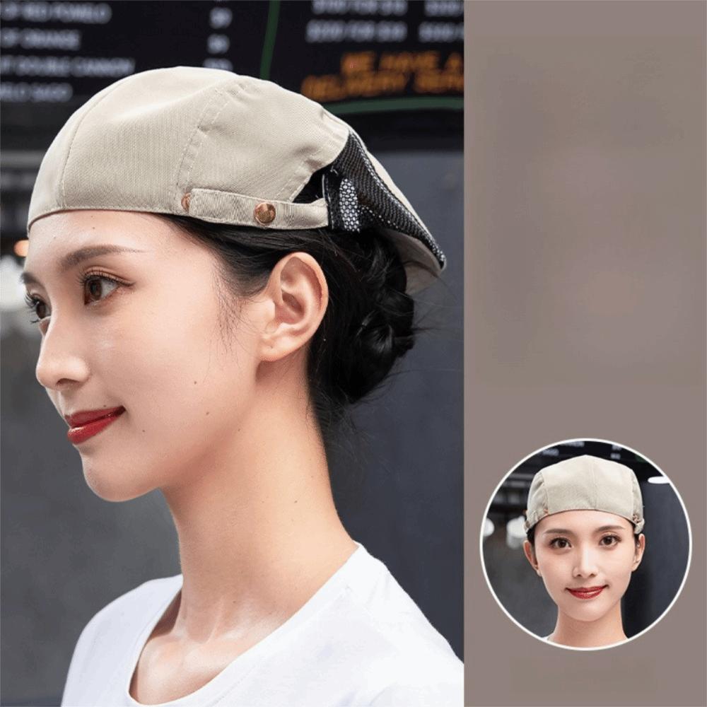 Breathable Service Cap Oil-resistant Mesh Hat Beret Hat  Restaurant BBQ Restaurant Kitchen