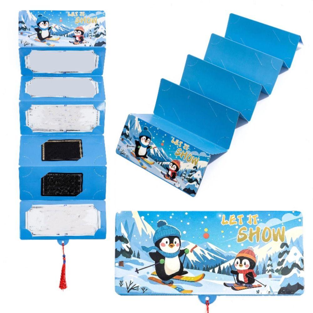 10Card Positions Folding Card Envelope Santa Claus New Year Blessing Bag  Christmas