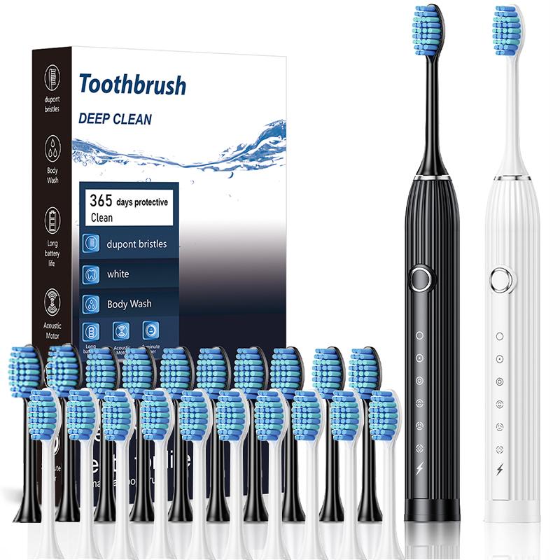 Smart Electric Toothbrush Adult Rechargeable Fully Automatic Soft Brush Family Combination Double Set Cleaning Toothbrush