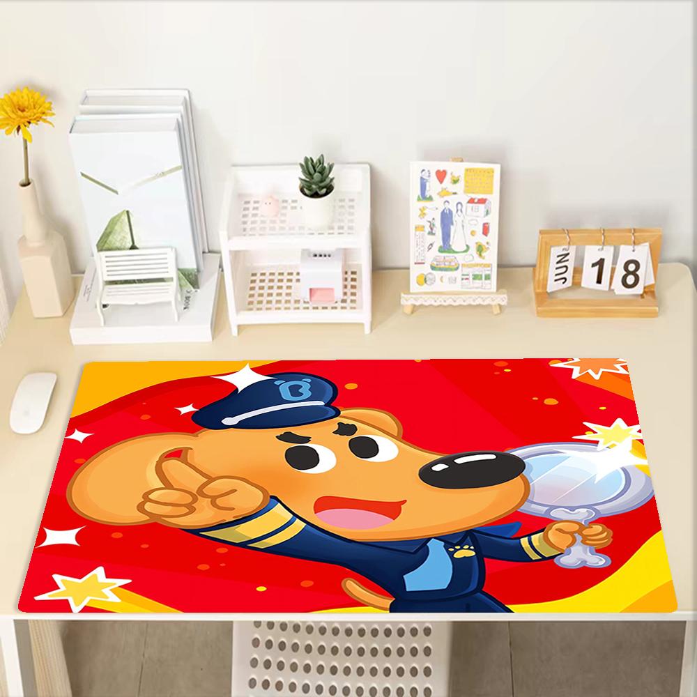 Sheriff Labrador Theme Mouse Pad, Non Slip Rubber Base, Multifunctional Office & Home Decor, Perfect for Workspace Personalization.