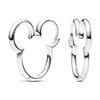 Серьги из серебра 925 пробы с силуэтом Микки Мауса Женские серьги 293528C00
