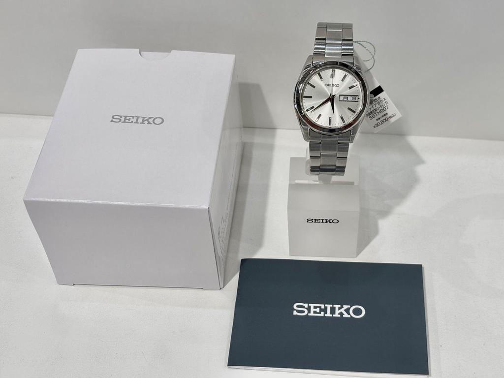 SEIKO SELECTION Мужские часы SBTH007 Серия S, Аналоговые кварцевые, Отображение дня недели и даты, Сапфировое стекло, Водонепроницаемость 10 бар, Сделано в Японии, Оригинальные Серебристо-синие