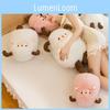 Adorable White And Pink Plush Sheep Toy Soft Stuffed Animal Cushion For Girls Gifts