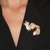 Vivid Fox Shape Brooch Shiny Rhinestones Pin Women Lovely Enamel Animal Party Casual Badge Clothes Accessories