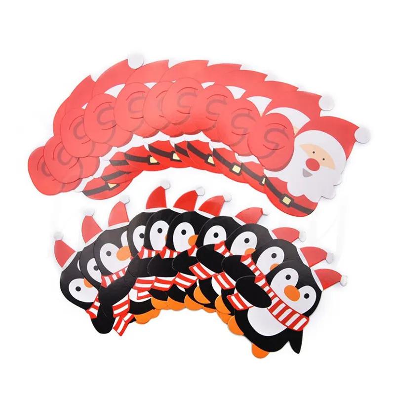 5 упаковок Рождественская подарочная упаковка для конфет Рождественский леденец Держатель для бумажных карточек Санта Пингвин Упаковка для конфетных подарков Новогодние товары для вечеринки