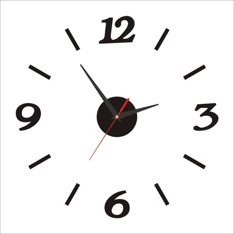 Минималистичные настенные акриловые часы для гостиной, креативные DIY арт-часы, персонализированное украшение, настенные часы-наклейка