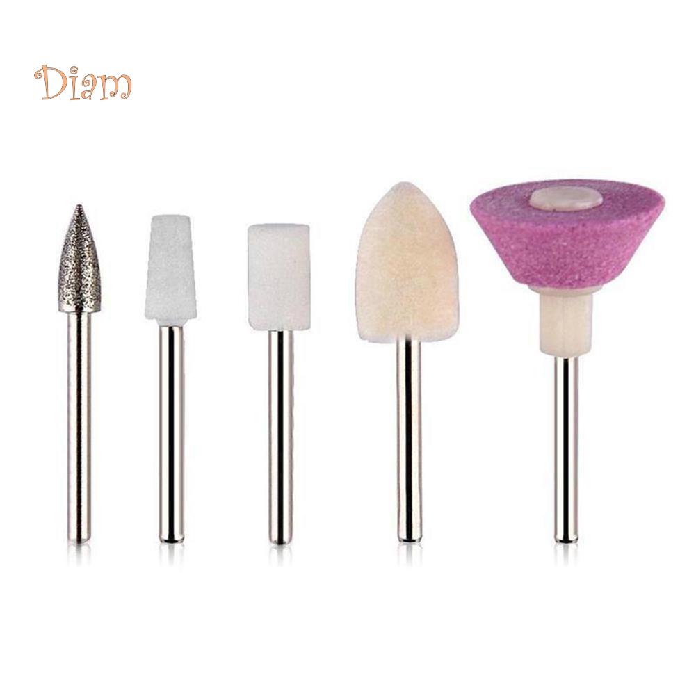 BEAUTY-NAIL GOODs 5Pcs Grinding Drill Bits Polish Tool for Electric Manicure Machine
