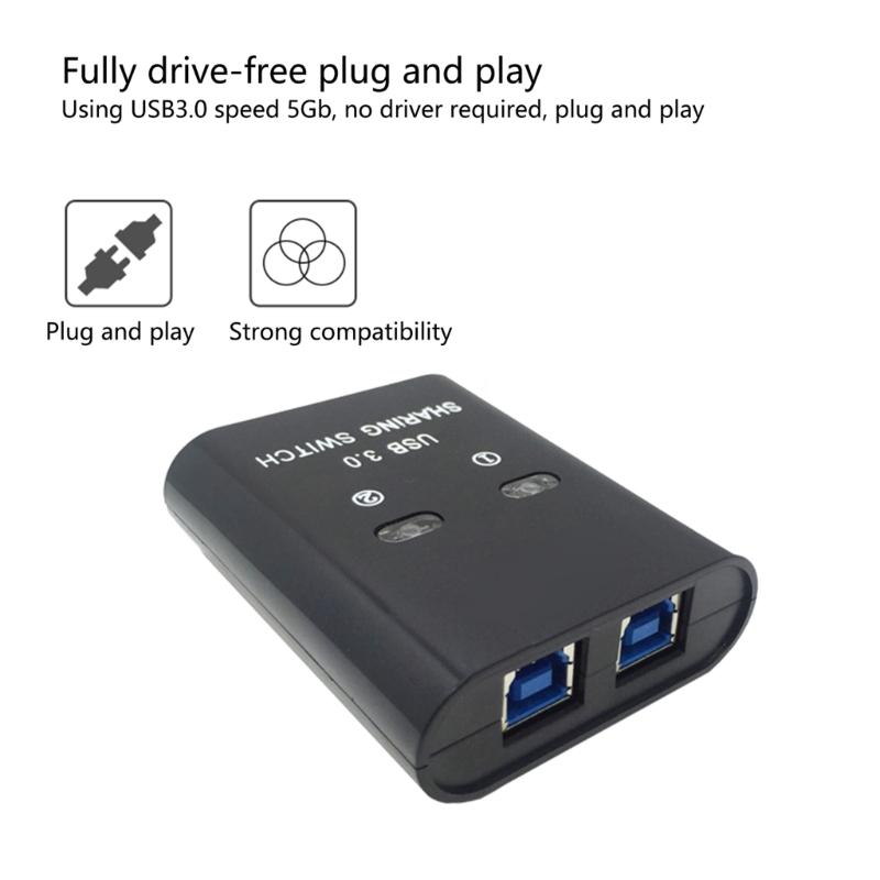 USB устройство для совместного использования принтера, 2 в 1 выход устройство для ручного совместного использования принтера 2-портовый KVM переключатель разветвитель хабы конвертеры