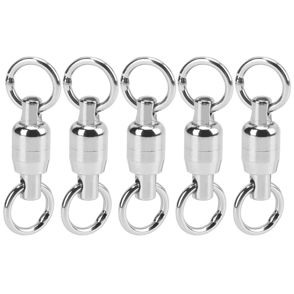 20PCS Stainless Steel Fishing Rolling Connector Fishing Swivel Connector for Fishing Accessories