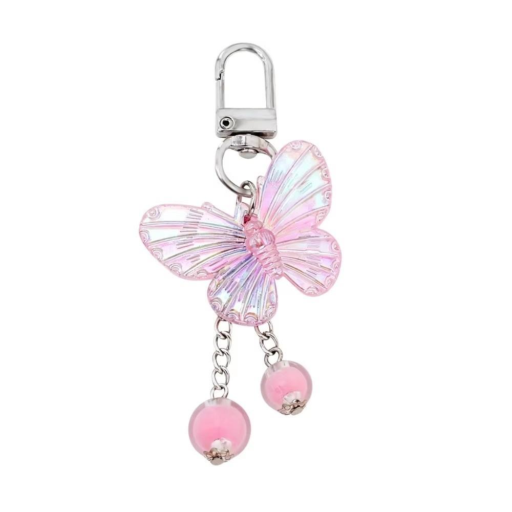 24/30Pcs Butterfly Pendant Butterfly Keychain Gift Set Tassel Pink Butterfly Keychain Wedding Gifts