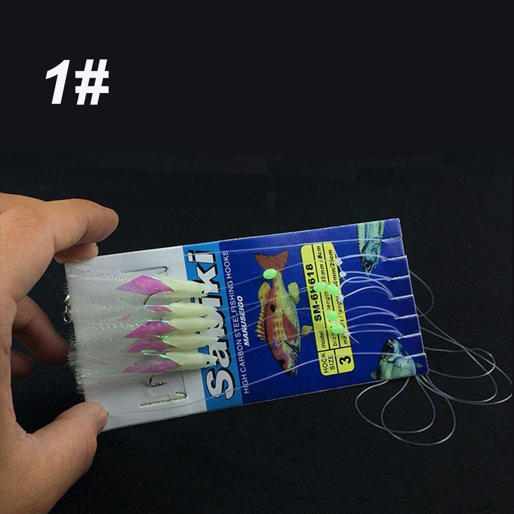 Steel  Soft Silicone head  Fishing Tackle String hook long tail  Tied up Glow fish lure Soft bait