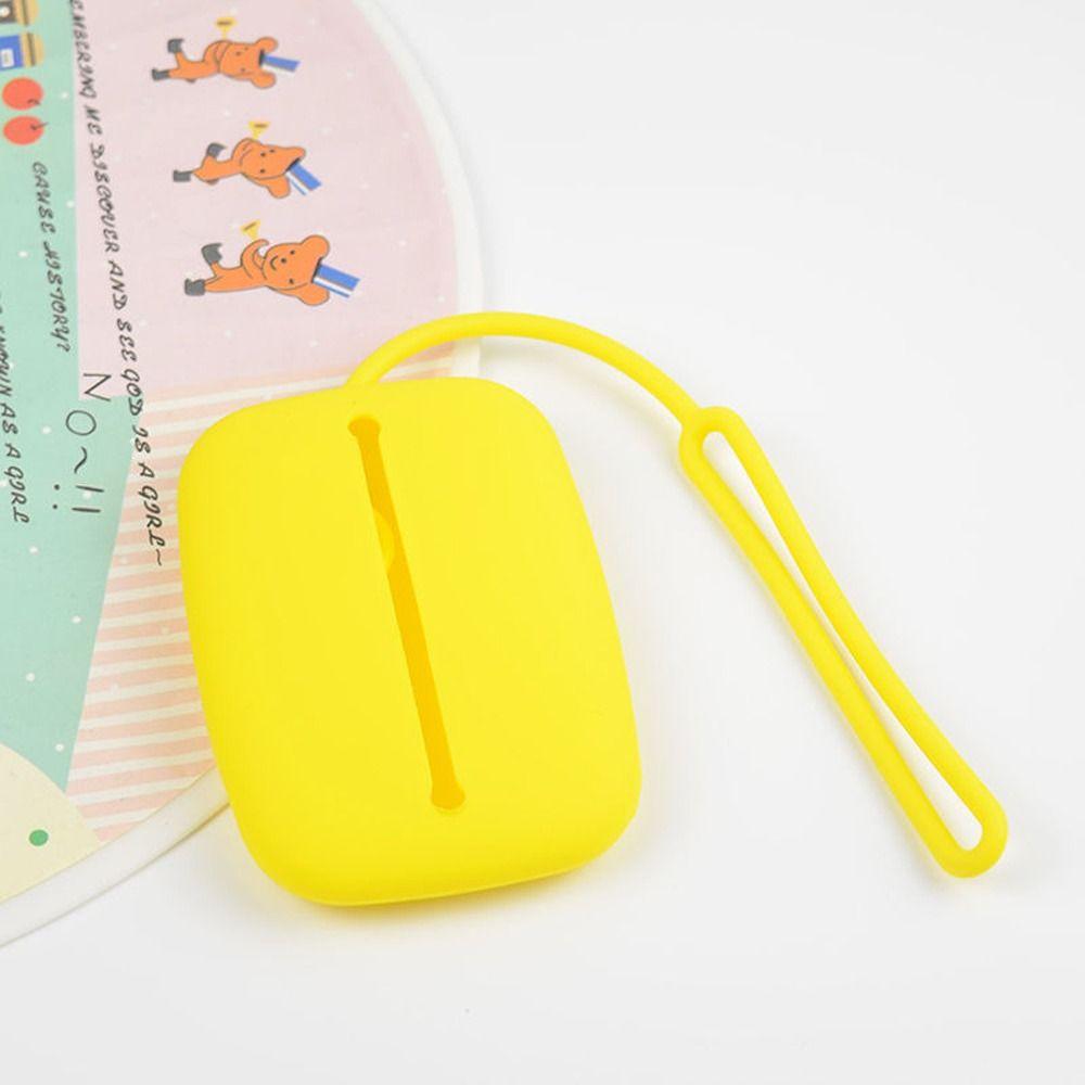 Однотонный простой кошелек для монет Маленький картхолдер Обложка для студенческого проездного Силиконовый держатель для карт Уличный