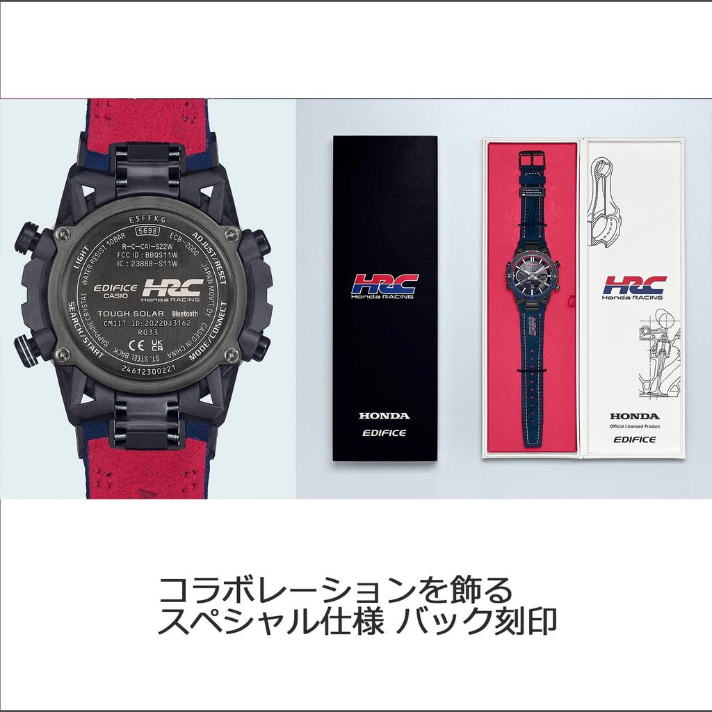 Часы Edifice Watch Honda Racing Collaboration Модель оснащена Bluetooth Tough Solar Sapphire Glass Multicolor [Casio] [] ECB-2000HR-1AJR Мужские