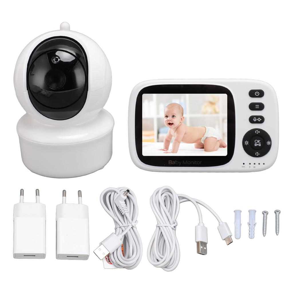Видеоняня с камерой, 2-стороннее аудио, ночное видение, долгий срок службы батареи, беспроводной детский монитор, США