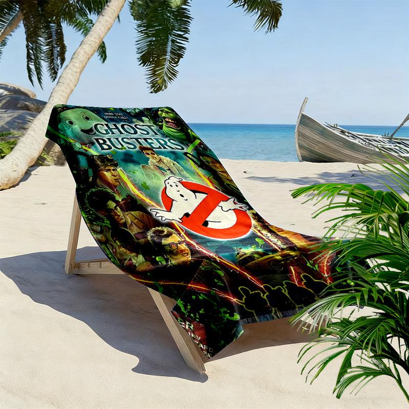 Ghostbusters Print Beach Towel, Large Soft Quick Dry Towel for Beach Camping Swimming
