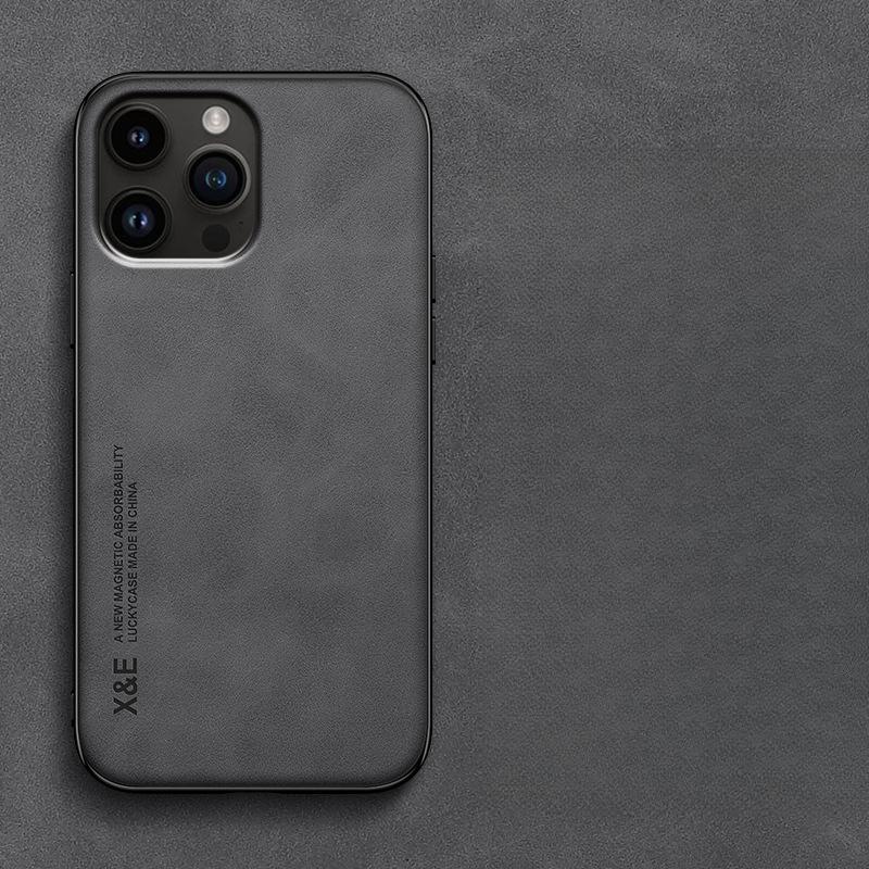 Подходит для чехла для мобильного телефона IPhone16Promax Автомобильный магнитный впитывающий кожу 14 Apple 15 Защитный чехол Полная упаковка