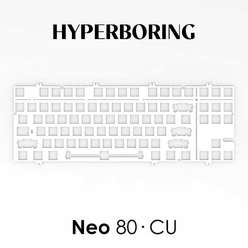 HYPERBORING Neo80CU Customized PBT Mechanical Keyboard Accessories PC PP PEI Aluminum Positioning Plate 102 Key