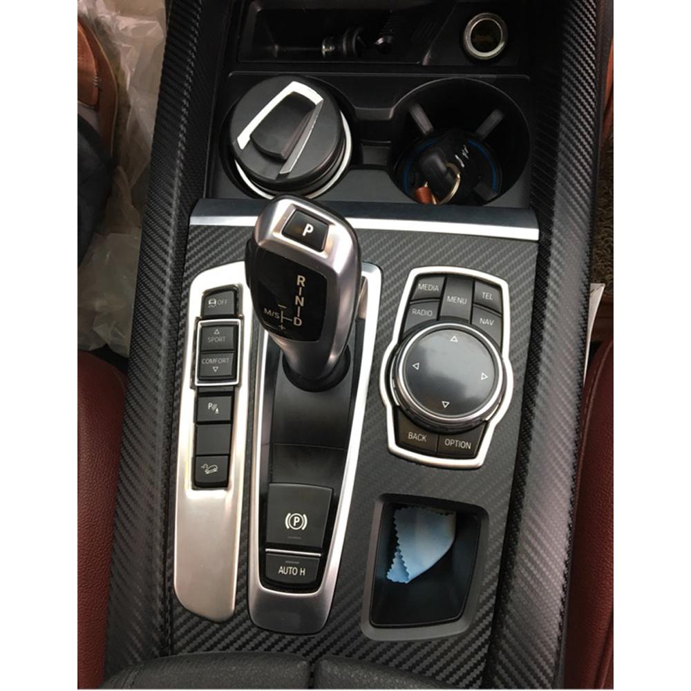 Matte Carbon Fiber Look Car Interior Trim Decal Sticker For BMW X5 F15 2008-2018