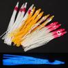 New 10pcs Luya Luminous Soft Bait Laser 8cm Needle-shaped Octopus Fake Bait Luminous Blue Bionic Bait