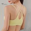 Женский спортивный бюстгальтер с несколькими бретелями, открытой спиной, пуш-ап, быстросохнущий, без косточек, бесшовный спортивный бюстгальтер со съемными подкладками