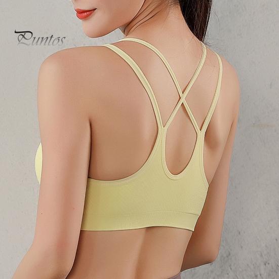 Женский спортивный бюстгальтер с несколькими бретелями, открытой спиной, пуш-ап, быстросохнущий, без косточек, бесшовный спортивный бюстгальтер со съемными подкладками