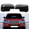 Pair Gloss Black Direct Paste Car Side Wing Rearview Mirror Cover Cap For Land Rover Discovery 3 Freelander 2 Range Rover