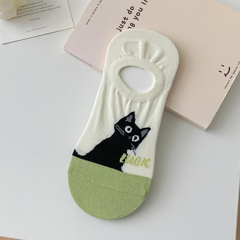 Женские летние тонкие силиконовые носки-невидимки с не скользящей пяткой и мелким вырезом