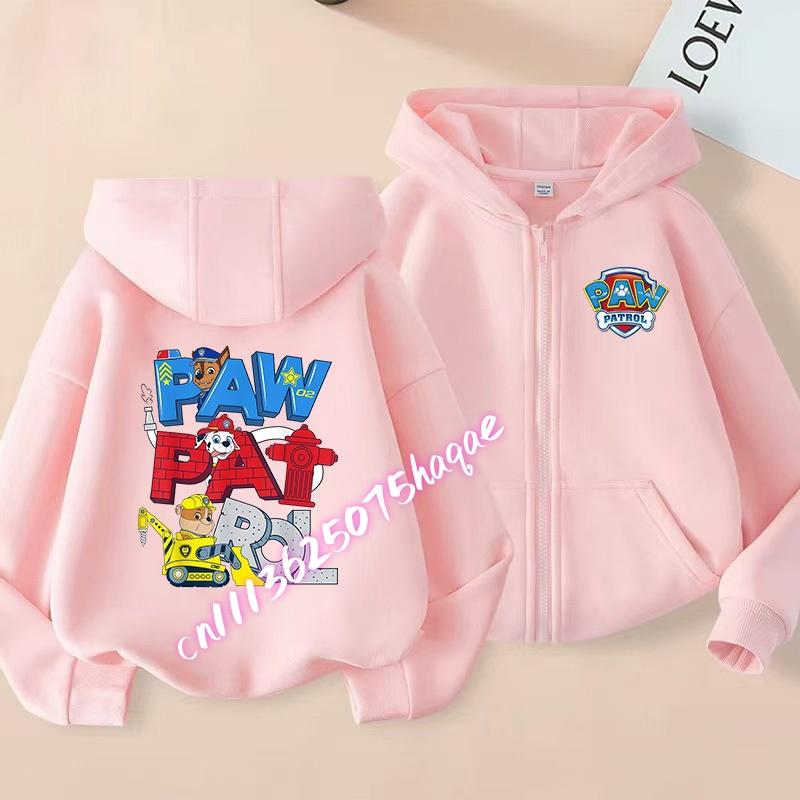 Hot Paw Patrol Kids Zip-up Hoodies Boys Girls Winter Casual Coat Jacket Cartoon Figure Printed Coat Autumn Children Clothing