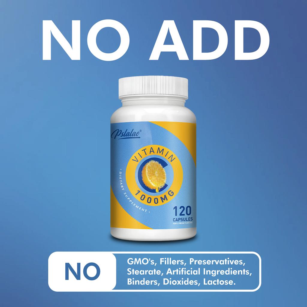 Vitamin C Capsules 1000mg 120 Count — Immune Support, Antioxidant Support, Daily Wellness