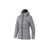 W Helionic Mel Windproof Warm Solid Color Hooded Fitted Down Jacket Women Jacket Gray CZ1385
