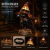 Handcrafted Stained Glass Style Gothic Wizard Accent Witch Hat Lamp Vintage Halloween Table Decor Night Light for Bedroom Bookshelf Room Aesthetics