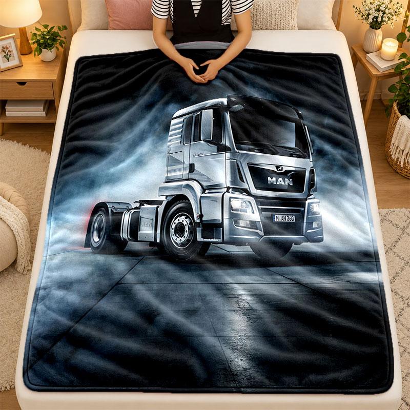 Flannel BlanketMAN Warm Soft Throw Blanket for Indoor Sofa Bed Living Room Use
