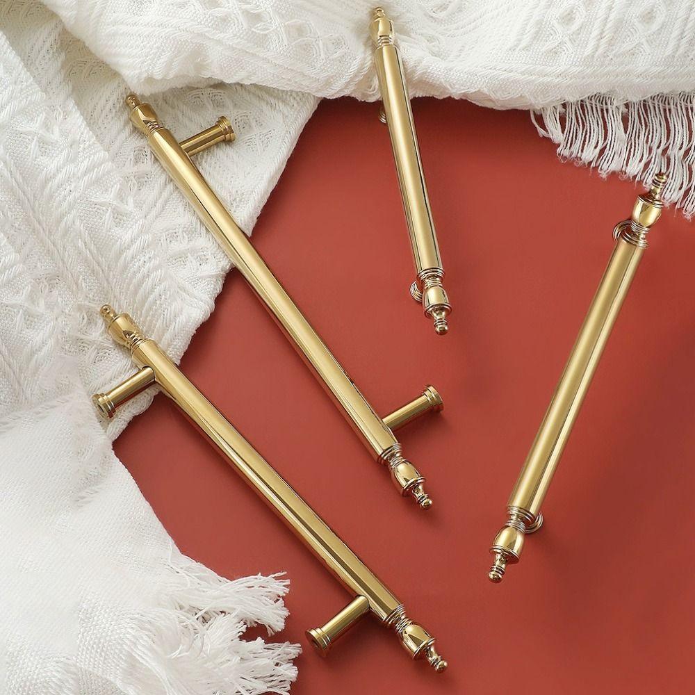 Beautiful Brass Cabinet Handle Light Luxury Long Handle New Drawer Pulls  Shoe Cabinet