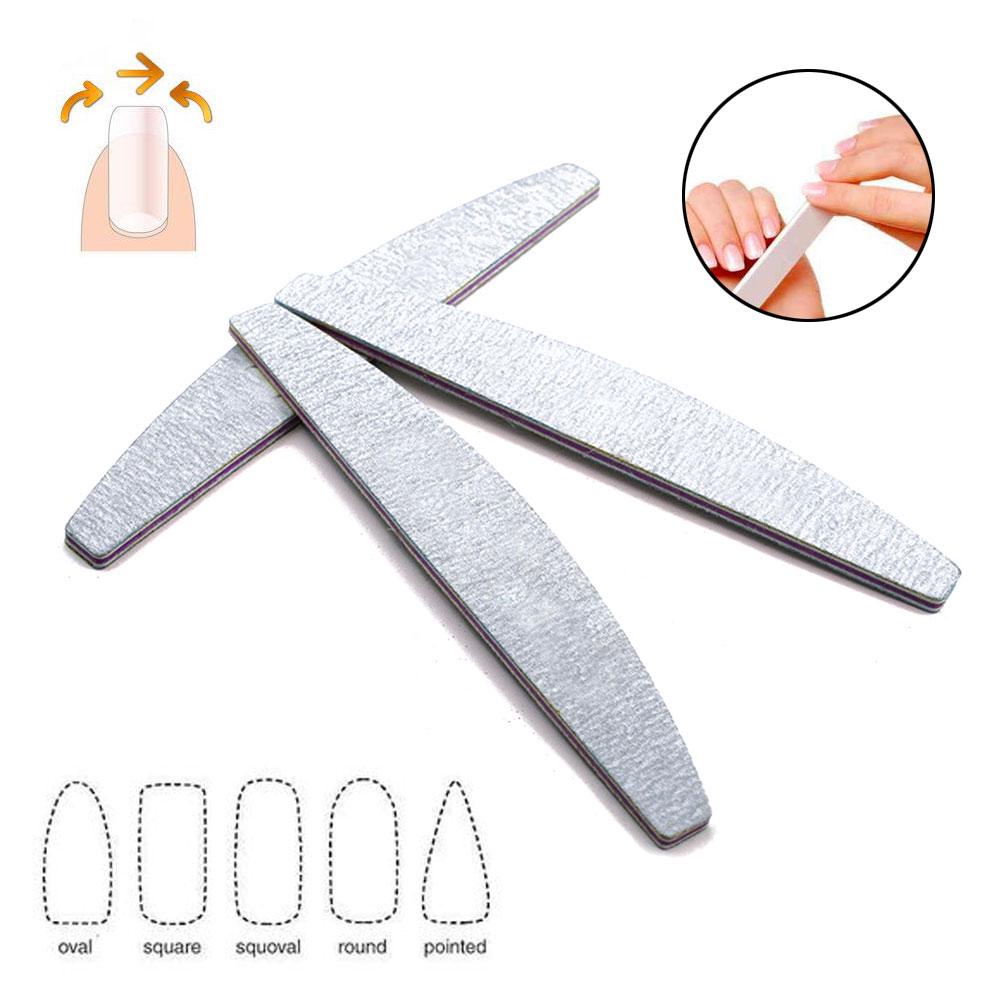 Набор из 5 пилок для шлифовки ногтей с зернистостью 100/180 для маникюра и педикюра