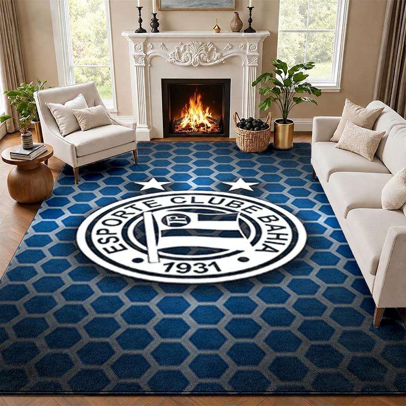 Esporte Clube Bahia Carpet Door Mat for Living Room or Bedroom Protective Mat Under Chair Office Decoration Christmas Gift Birthday Present